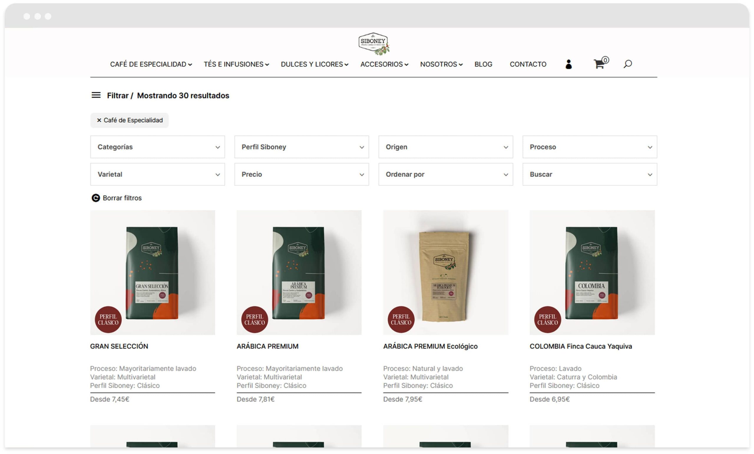 Proyecto Café Siboney - Tienda Online de Café de Especialidad