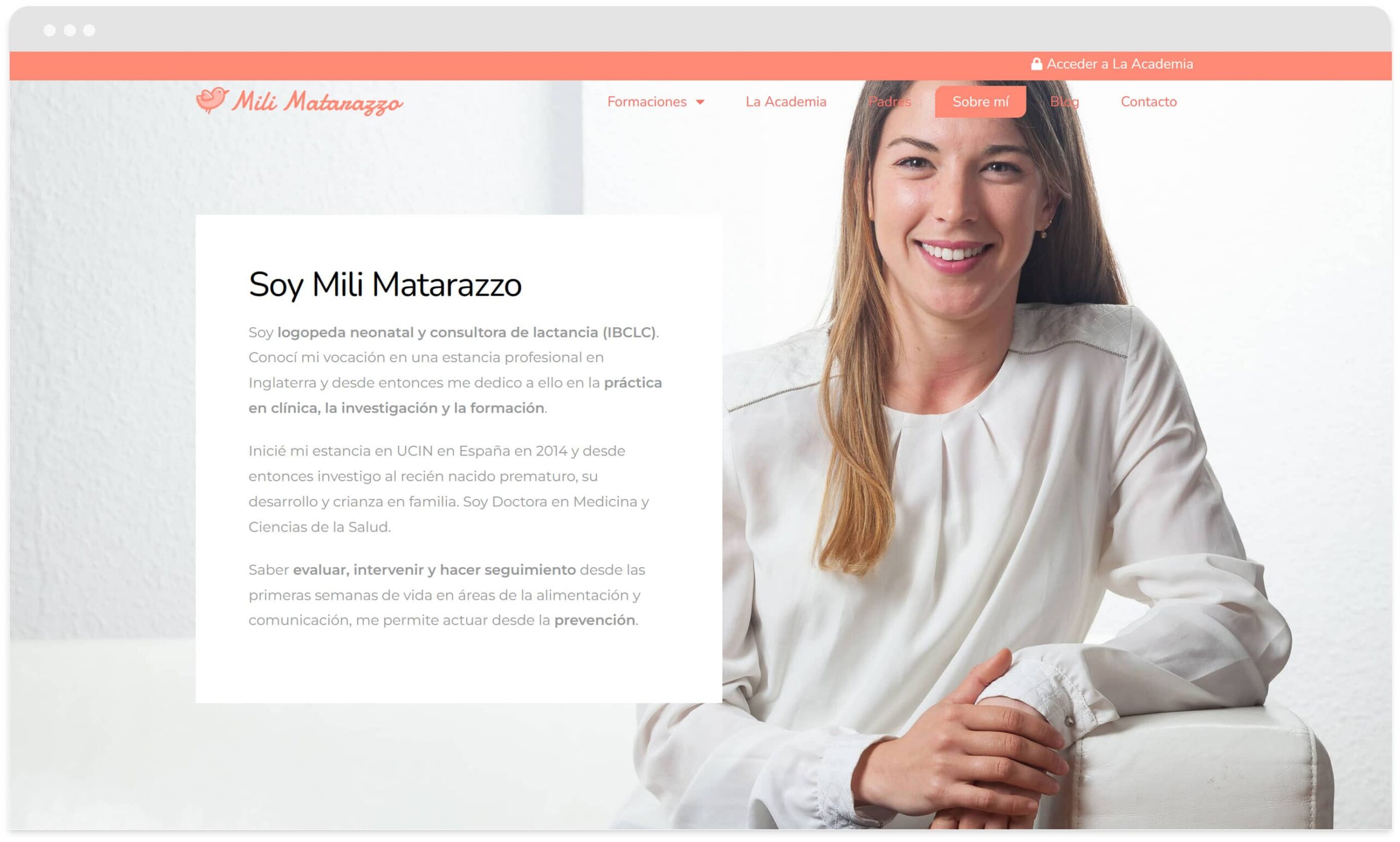 Proyecto Mili Matarazzo - Cursos Evergreen para profesionales sanitarios