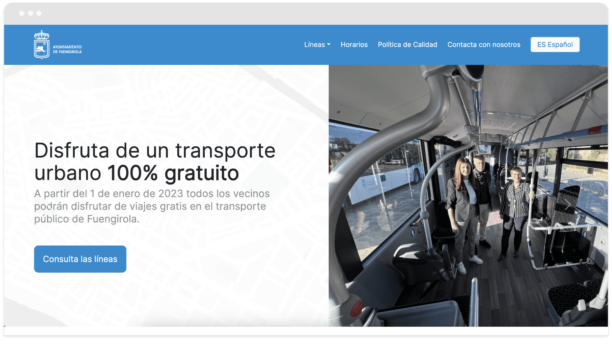 Proyecto Grupo Interbus - Web y App para el transporte Urbano del Ayto de Fuengirola